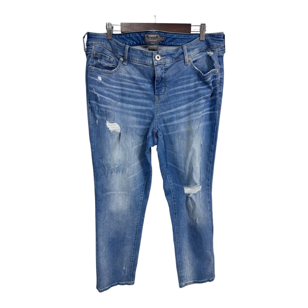 Torrid Bombshell Skinny Jeans Medium Wash High Rise Stretch Denim Women's 16R
